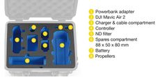 slomart etui b&amp;w type 3000 za dj mavic air 2 / air 2s yellow