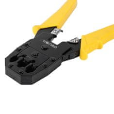 slomart klešče za stiskanje eternetnih priključkov deli tools edl2468, 4/6/8p, rj45/rj14/rj12/rj9 (rumene)