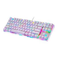 NEW Mehanska gaming tipkovnica Motospeed K87S RGB (bela)