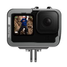 slomart Telesin aluminijasto varnostno ohišje za gopro hero 12 / 11 / 10 / 9 z navpičnim ročajem