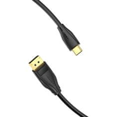 Vention USB-C to DisplayPort 1.4 Cable Vention CGYBG, 1,5m, 8K 60Hz/4K 120Hz (black)