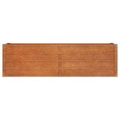 Vidaxl Vrtna visoka greda rusty 160x40x45 cm corten jeklo