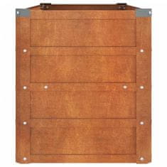 Vidaxl Vrtna visoka greda rusty 100x40x45 cm corten jeklo