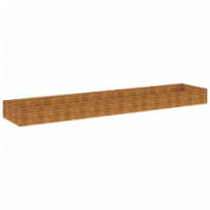 Vidaxl Vrtna visoka greda 482x100x36 cm corten jeklo