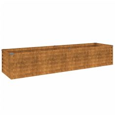 Vidaxl Vrtna visoka greda 194x50x36 cm corten jeklo