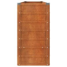 Vidaxl Vrtna visoka greda rusty 240x40x77 cm corten jeklo