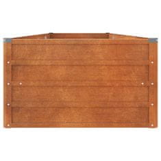 Vidaxl Vrtna visoka greda rusty 320x80x45 cm corten jeklo