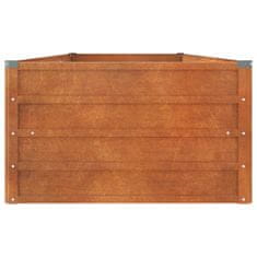 Vidaxl Vrtna visoka greda rusty 240x80x45 cm corten jeklo