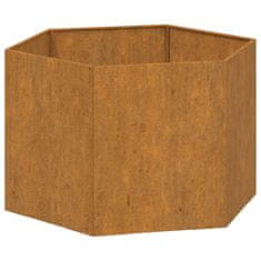 Vidaxl Cvetlično korito zarjavelo 60x60x45 cm corten jeklo