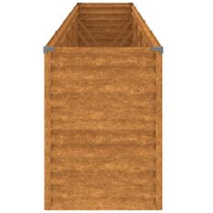 Vidaxl Vrtna visoka greda 482x50x69 cm corten jeklo