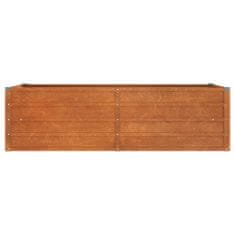 Vidaxl Vrtna visoka greda rusty 160x80x45 cm corten jeklo