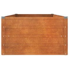 Vidaxl Vrtna visoka greda rusty 160x80x45 cm corten jeklo