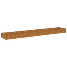 Vidaxl Vrtna visoka greda 579x100x36 cm corten jeklo