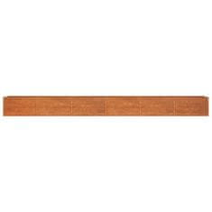 Vidaxl Vrtna visoka greda rusty 480x80x45 cm corten jeklo