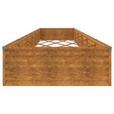 Vidaxl Vrtna visoka greda 579x100x36 cm corten jeklo