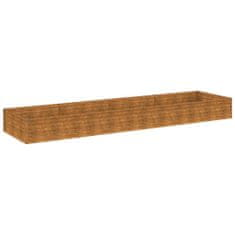 Vidaxl Vrtna visoka greda 387x100x36 cm corten jeklo