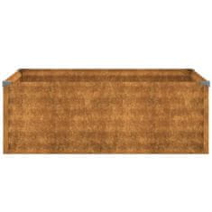 Vidaxl Vrtna visoka greda 100x50x36 cm corten jeklo