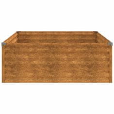 Vidaxl Vrtna visoka greda 100x100x36 cm corten jeklo