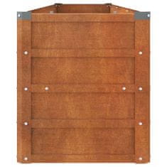 Vidaxl Vrtna visoka greda rusty 240x40x45 cm corten jeklo