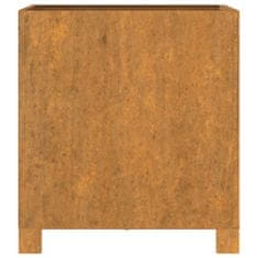 Vidaxl Cvetlično korito z nogami zarjavelo 42x40x43 cm corten jeklo