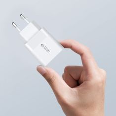 Tech-protect C20W polnilnik 2x USB-C 20W PD, bela