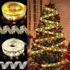 HOME & MARKER® Svetleči božični trak, 500cm , zlata SHINESTRAP
