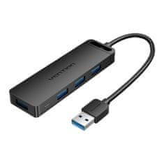 slomart vozlišče USB 3.0 s 4 priključki in napajalnikom vention chlbf 1m črno