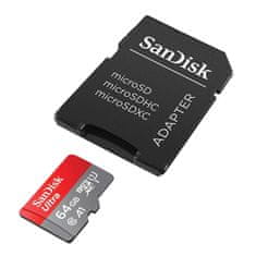 SanDisk Pomnilniška kartica SanDisk ULTRA ANDROID microSDXC 64 GB 140MB/s A1 Cl.10 UHS-I + ADAPTER