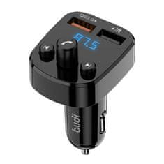 Budi Budi T03 avtomobilski oddajnik z mikrofonom, USB QC 3.0 + USB