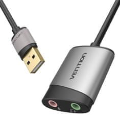 Vention External USB Sound Card Vention CDKHB, TRS 3.5mm, 0.15m (gray)