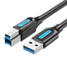 Vention kabel usb 3.0 a v b vention coobi 3m črn pvc