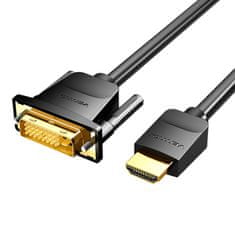 Vention Kabel HDMI na DVI (24+1) Vention ABFBH 2m, 4K 60Hz/ 1080P 60Hz (črn)