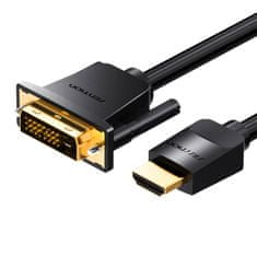 Vention Kabel HDMI do DVI (24+1) Vention ABFBJ 5m, 4K 60Hz/ 1080P 60Hz (Czarny)