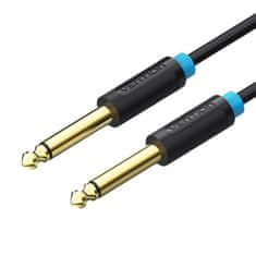 Vention Zvočni kabel TS 6,35 mm BAABD 0,5 m, črn