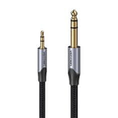 Vention Avdio kabel 3,5 mm TRS na 6,35 mm BAUHF 1 m sive barve