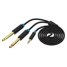 Vention Zvočni kabel TRS 3,5 mm do 2x 6,35 mm BACBJ 5 m črn