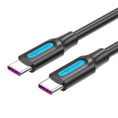 Vention kabel usb-c 2.0 do usb-c 5a vention cotbg 1,5 m črn pvc