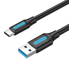 Vention kabel usb 3.0 a do usb-c vention cozbh 2m črn pvc