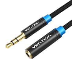 Vention Zvočni kabel pleten 3,5 mm moški-ženska VAB-B06-B300-M 3 m črn