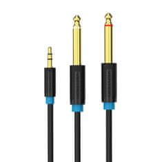 Vention Zvočni kabel 3,5 mm TRS na 2x 6,35 mm BACBG 1,5 m (črn)