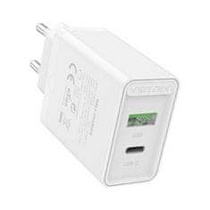 Vention omrežni stenski polnilec usb(a+c) vention fbbw0-eu (18w/20w) bela