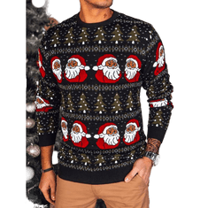 Dstreet Moški božični pulover HOLIDAY black wx2167 XXL
