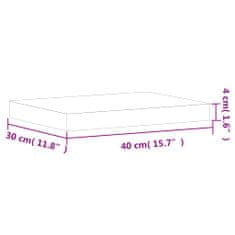 Vidaxl Deska za rezanje 40x30x4 cm trdna bukovina