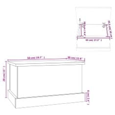 Vidaxl Škatla za shranjevanje betonsko siva 50x30x28 cm inženirski les