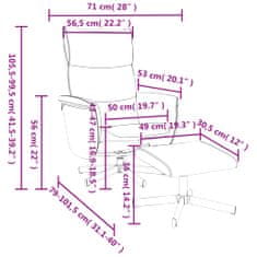 Vidaxl Naslanjač s stolčkom za noge sivo umetno usnje