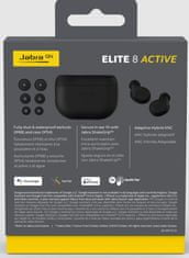 Jabra Elite 8 Active slušalke, črne