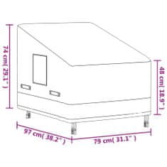 Vidaxl Prevleka za vrtni sedež 2 kosa 79x97x48/74 cm 600D oxford