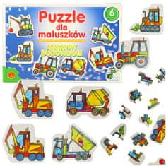 shumee ALEXANDER Puzzle za otroke - gradbeni stroji 2+