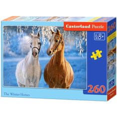 WOWO Sestavljanka za otroke CASTORLAND - Winter Horses 260 kosov za otroke 8+ let