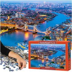 WOWO Puzzle 1000 kosov London - CASTORLAND Puzzle 1000 kosov - Pogled iz zraka na London 68x47 cm